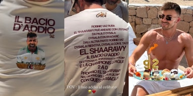 El Shaarawy, addio al celibato con una maglia speciale: i tifosi della Roma impazziscono sui social