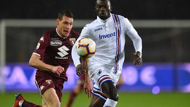 Serie A Sampdoria, escluse lesioni alla mandibola per Colley