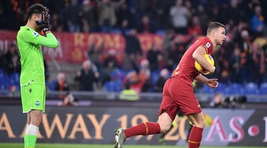 Roma-Spal 3-1: apre Petagna, poi la rimonta con Pellegrini, Perotti e Mkhitaryan