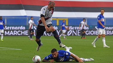 Sampdoria, Tonelli ko: trauma contusivo al legamento collaterale