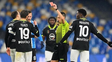 Moviola, Napoli-Spezia: Mariani, si discute il rigore