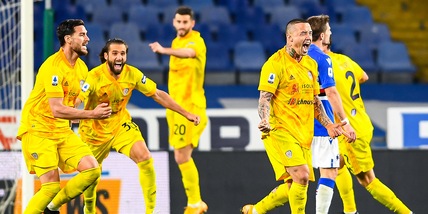 Sampdoria-Cagliari 2-2: Nainggolan beffa Ranieri al 96'