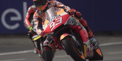 MotoGp, Gp Francia: Marquez guida le terze libere, infortunio per Morbidelli