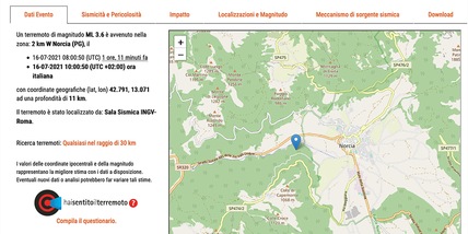 Terremoto a Norcia, segnalate due scosse in mattinata