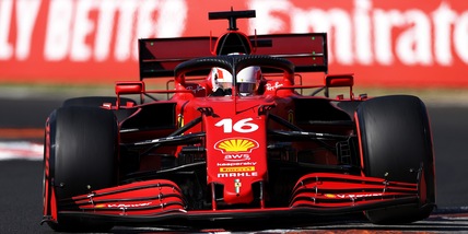 F1, Ferrari: Charles Leclerc in Ungheria con le gomme da 18 pollici