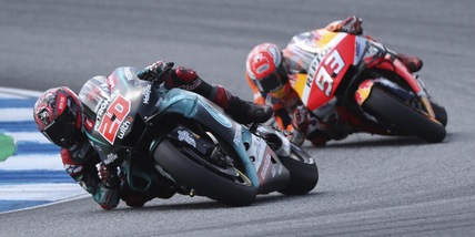 Quartararo prova la moto virtuale