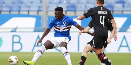 Sampdoria, Vieira ko: contusione ad una caviglia