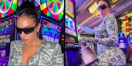 Georgina ricoperta di banconote a Las Vegas: Lady Ronaldo e il lusso sfrenato