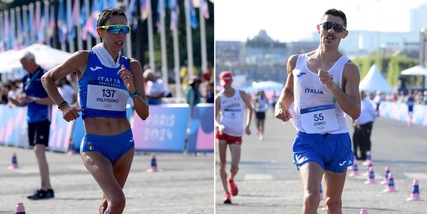 Palmisano e Stano niente da fare: sesto posto nella staffetta della marcia