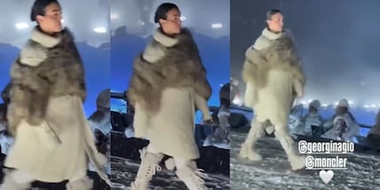 Georgina Rodriguez sfila a 2mila metri di altezza davanti a Ferragni e Gregoraci