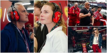 Tutti pazzi per la Ferrari: da Mourinho a Vin Diesel, parata di star a Silverstone ai box di Maranello