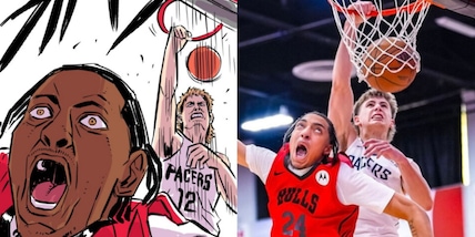 NBA, la schiacciata di Furphy diventa arte in Corea: il poster è già cult NBA, la schiacciata di Furphy diventa arte in Corea: il poster è già cult