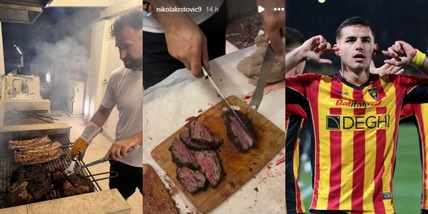 Krstovic, grigliata a casa di Vucinic: i tifosi della Roma impazziscono sui social