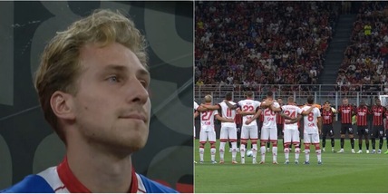 Milan-Bari, minuto di silenzio commovente a San Siro per il figlio scomparso di Verreth