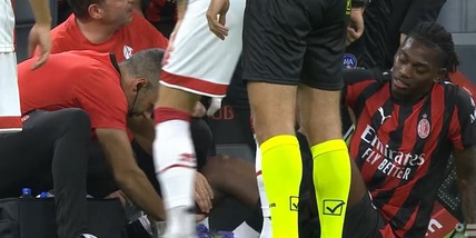 Infortunio Leao in Milan-Bari: le condizioni del portoghese