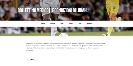 Napoli, tegola Lukaku: lesione di alto grado, lungo stop