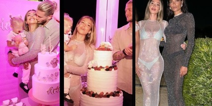 Diletta Leotta festeggia il compleanno della figlia, il vestito trasparente fa discutere