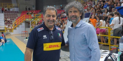 Damiano Tommasi in visita agli azzurri