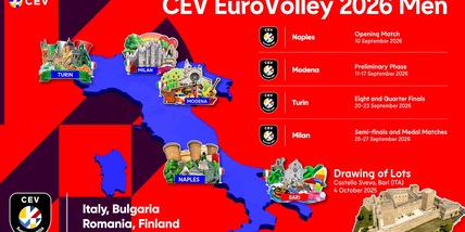 Napoli, Modena, Torino e Milano le sedi di EuroVolley 2026