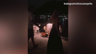 Alice Campello e Alvaro Morata, mano nella mano sul lago di Como