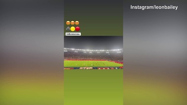 Roma, Bailey all'Olimpico per sostenere i giallorossi