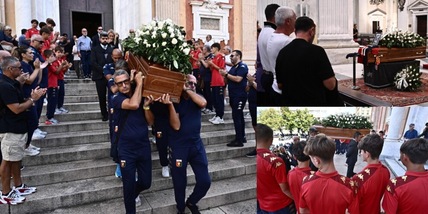 Funerali Sidio Corradi, da Pruzzo a Onofri: l'ultimo saluto commosso alla leggenda del Genoa