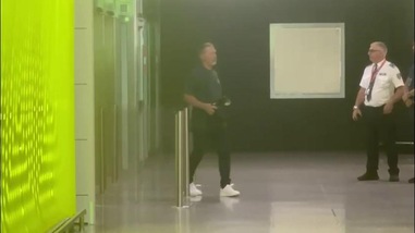 Roma, l'arrivo a Fiumicino di Ziolkowski