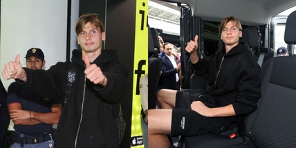 Sorrisi, maglie autografate e un po' di sonno: Ziolkowski a Roma si è presentato così