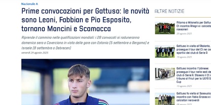 Italia, le convocazioni di Gattuso per Estonia e Israele: novità Leoni, Fabbian e Pio Esposito