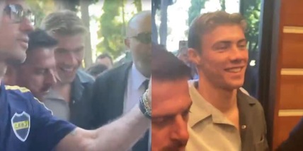 Napoli, ecco Hojlund: l'arrivo a Villa Stuart per le visite mediche