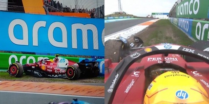 Disastro Ferrari nel GP d'Olanda: Hamilton finisce contro il muro e Leclerc reagisce...