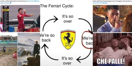 Hamilton e Leclerc costretti al ritiro nel GP d'Olanda: il web è spietato con la Ferrari