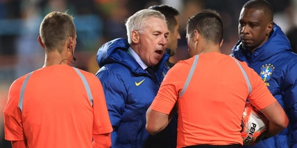 Ancelotti furioso con gli arbitri, prima sconfitta con il Brasile: Wesley non gioca