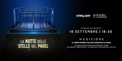 Italian Padel Awards 2025, giovedì 18 settembre la IV edizione del premio