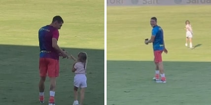 Belotti, che dolcezza: le tenere immagini con la figlia dopo l'esordio con il Cagliari