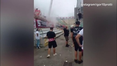 L'affetto della curva del Bari per Igor Protti