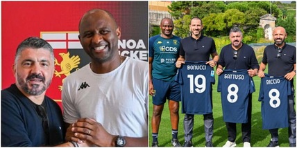 Gattuso fa visita a Vieira: il ct azzurro ospite del Genoa