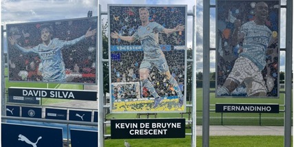 Da De Bruyne a David Silva: i mosaici del Manchester City dedicate alle sue leggende