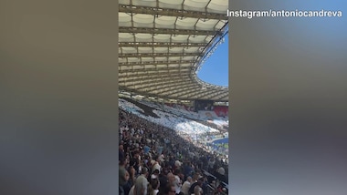 Lazio-Roma, Candreva all'Olimpico per sostenere i biancocelesti
