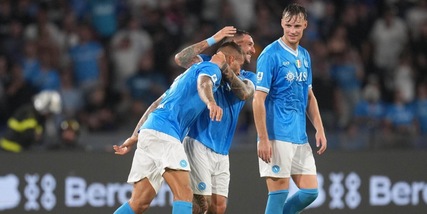 Napoli-Pisa 3-2: tris con Gilmour, Spinazzola e Lucca, Conte è primo