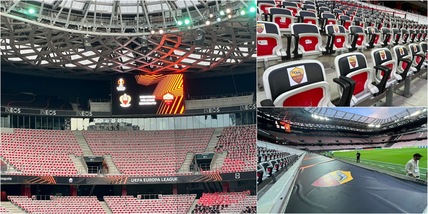Roma, dentro lo stadio del Nizza: tutto pronto per il debutto in Europa League