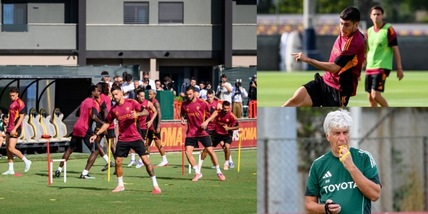 La Roma si allena davanti alla stampa: Gasperini prepara la sfida al Lille