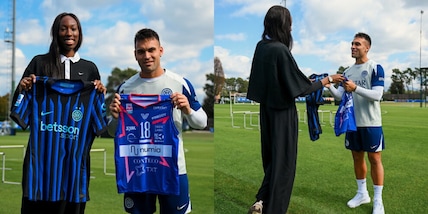 Paola Egonu con Lautaro Martinez, la coppia che non ti aspetti: lo scambio di maglie ad Appiano Gentile