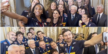 L'Italia del volley da Mattarella al Quirinale: Velasco firma, che accoglienza dei tifosi