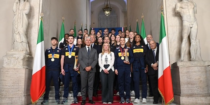 La giornata azzurra si è conclusa a Palazzo Chigi con la Premier Giorgia Meloni