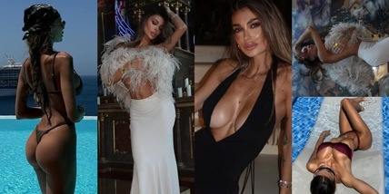 Cristina Buccino in versione sexy angelo e diavoletta: le piume però lasciano intravedere tutto