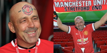 È morto Mr Manchester United: si chiamava veramente così e aveva un tatuaggio del club in fronte, ecco chi era