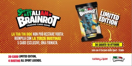 Skifidol Italian Brainrot, le sorprese non finiscono! Arriva la terza bustina “All Sport Legends”