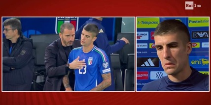 Mancini e la risposta stizzita in diretta: "Io indietro in Nazionale? Le gerarchie le fate voi.."