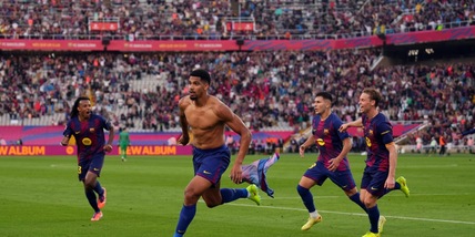 Ronald Araujo fa il Lewandowski: Barcellona-Girona 2-1
